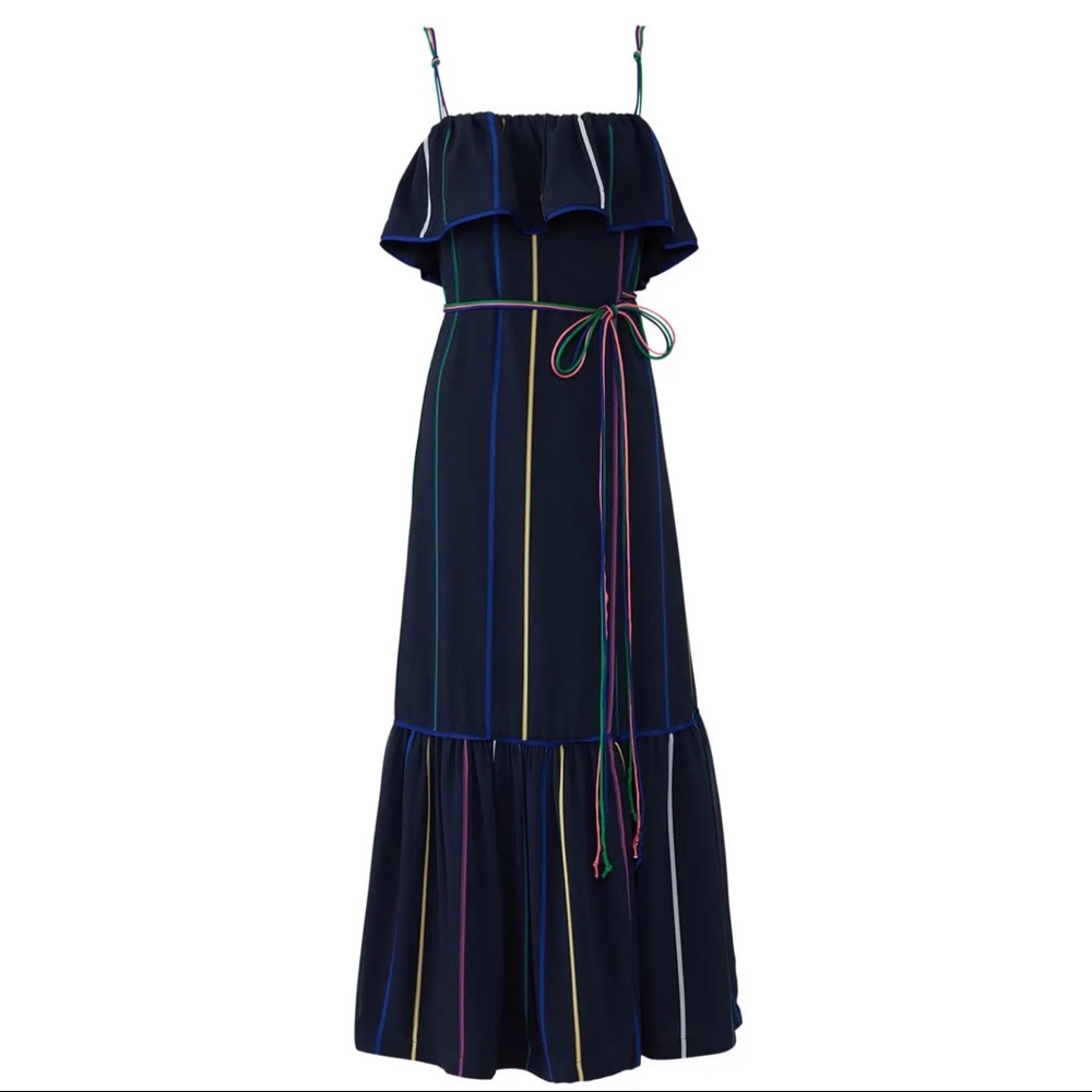 Derek Lam 10 Crosby Ruffle Stripe Maxi 6